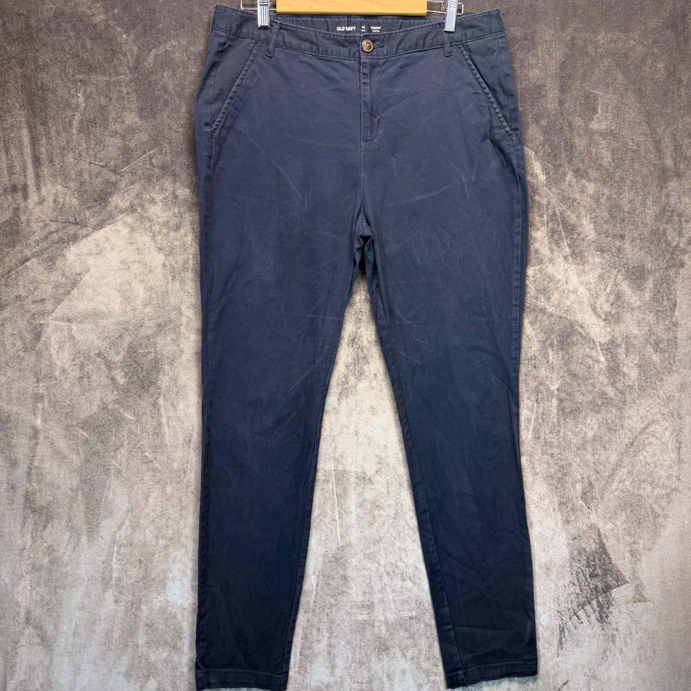 Old Navy Skinny Stretch Pants Womens Navy Blue Skinny 14 Tall Work Casual
